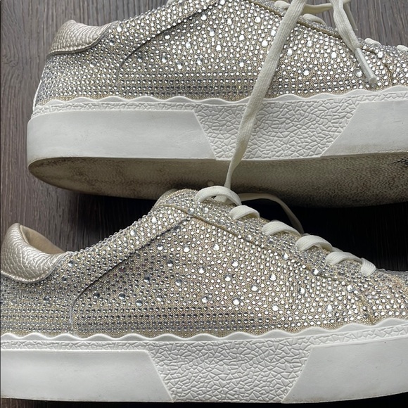 Anne Klein Gold Sparkle Sneakers - Picture 9 of 9